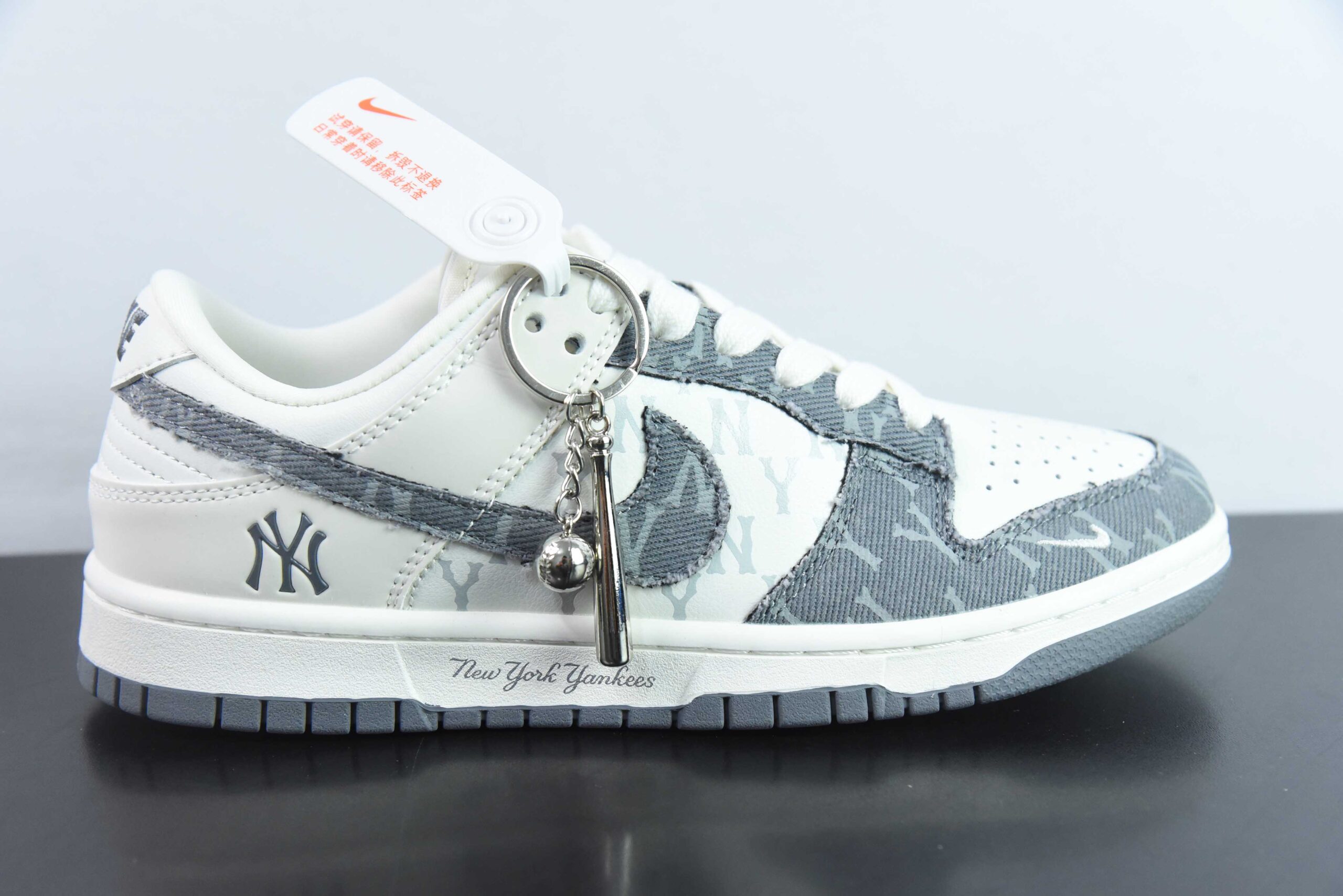 耐克Nike SB Dunk Low“MLB联名灰牛仔”周年高端定制SB低帮休闲板鞋纯原版本 货号：DQ1098-347