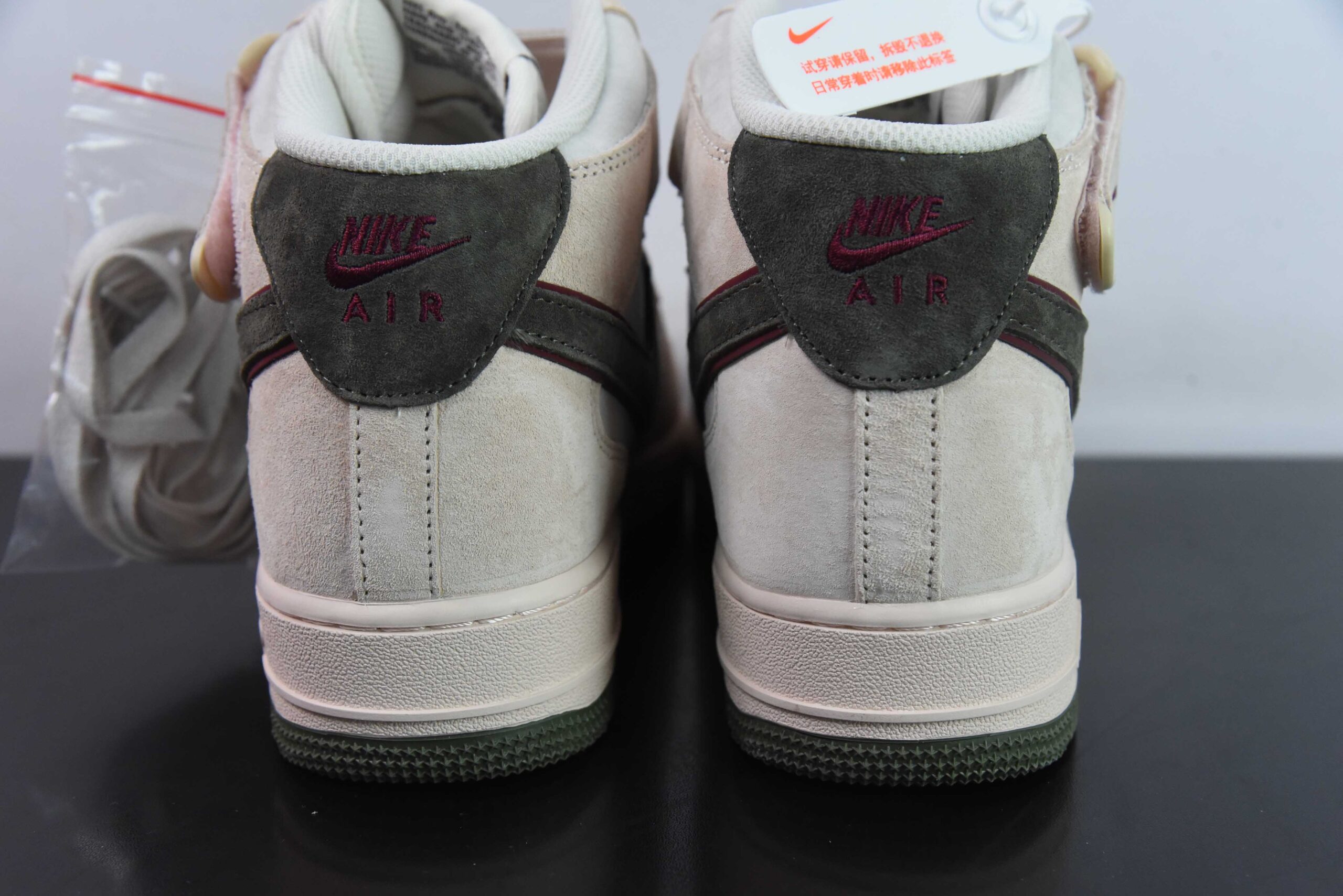 耐克Nike Air Force 1 Mid 07 路飞粉棕麂皮空军一号中帮休闲板鞋纯原版本 货号：CG9908-101