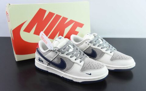 耐克Nike SB Dunk Low 斯图西联名猪八米蓝勾周年高端定制SB低帮休闲板鞋纯原版本 货号：SJ1089-003