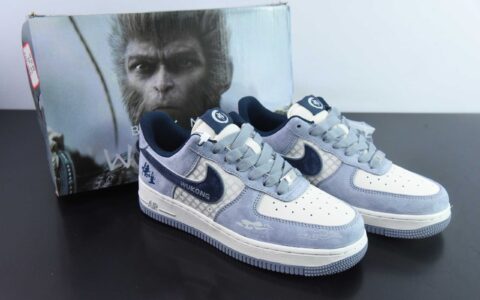 耐克Nike Air Force 1´07 Low黑神话白蓝悟空空军一号低帮百搭休闲运动板鞋纯原版本 货号：DM1688-806