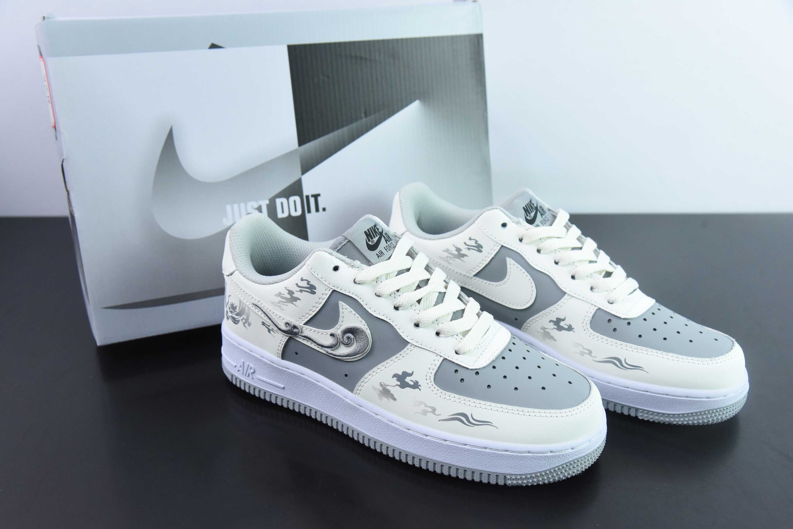 耐克Nike Air Force 1'07 Low Suan Ni 国潮风格狻猊空军一号低帮休闲板鞋纯原版本 货号：BV6088-103