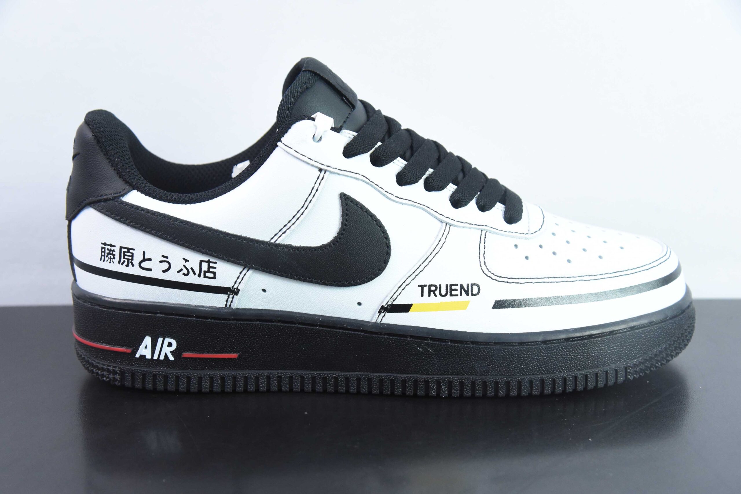 耐克Nike Air Force 1'07 Low 藤原浩联头文字D白黑空军一号低帮休闲板鞋纯原版本 货号： CW2288-019