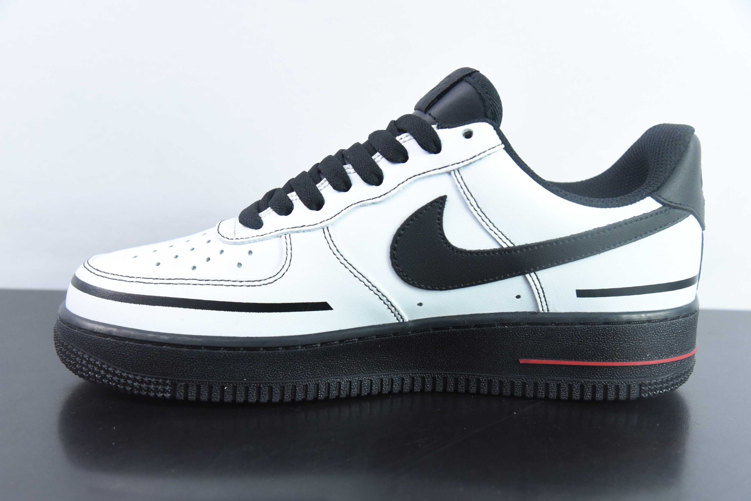 耐克Nike Air Force 1'07 Low 藤原浩联头文字D白黑空军一号低帮休闲板鞋纯原版本 货号： CW2288-019