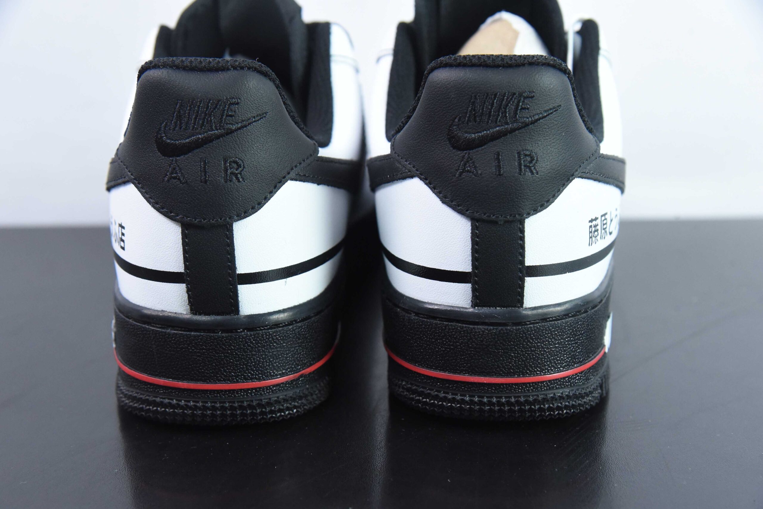 耐克Nike Air Force 1'07 Low 藤原浩联头文字D白黑空军一号低帮休闲板鞋纯原版本 货号： CW2288-019