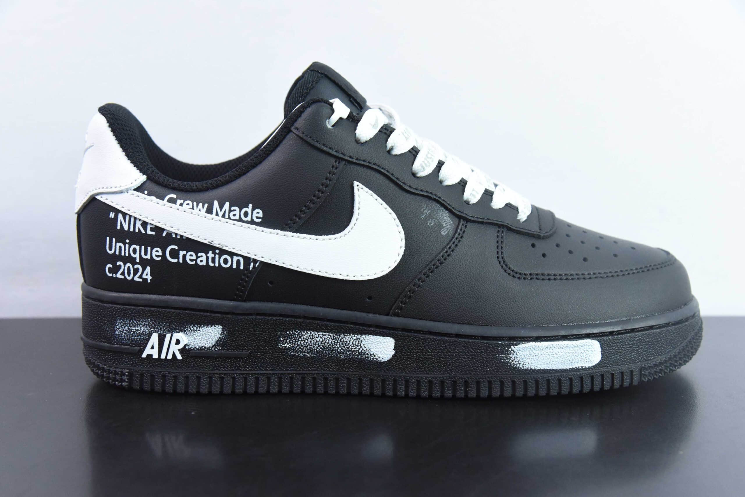 耐克Nike Air Force 1 AF1黑白涂鸦字母印花空军一号低帮休闲板鞋纯原版本 货号：CW2288-017 