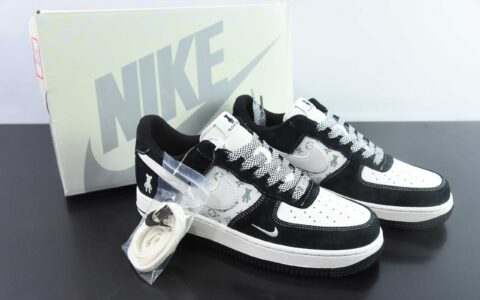 耐克Nike Air Force 1´07 Low暴力熊联名白黑印花” 空军一号低帮百搭休闲运动板鞋纯原版本 货号：SJ9188-003