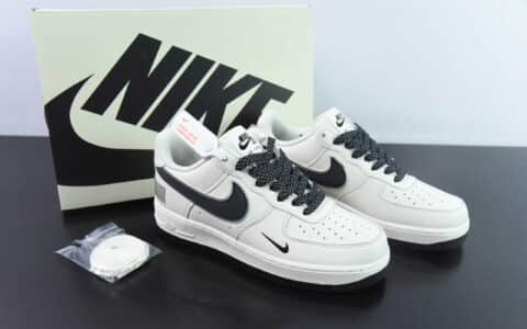 耐克Nike Air Force 1 Low '07 “二维码”米黑满天星低帮空军一号休闲板鞋纯原版本 货号：CU1836-962