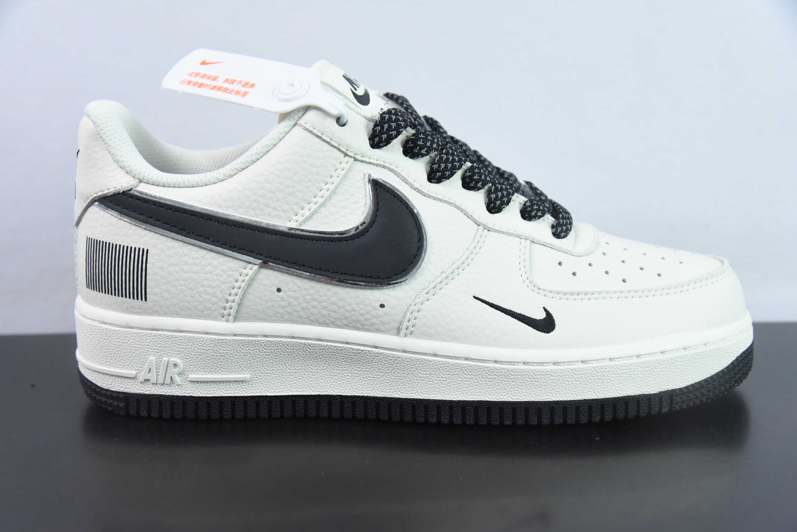 耐克Nike Air Force 1 Low '07 “二维码”米黑满天星低帮空军一号休闲板鞋纯原版本 货号：CU1836-962