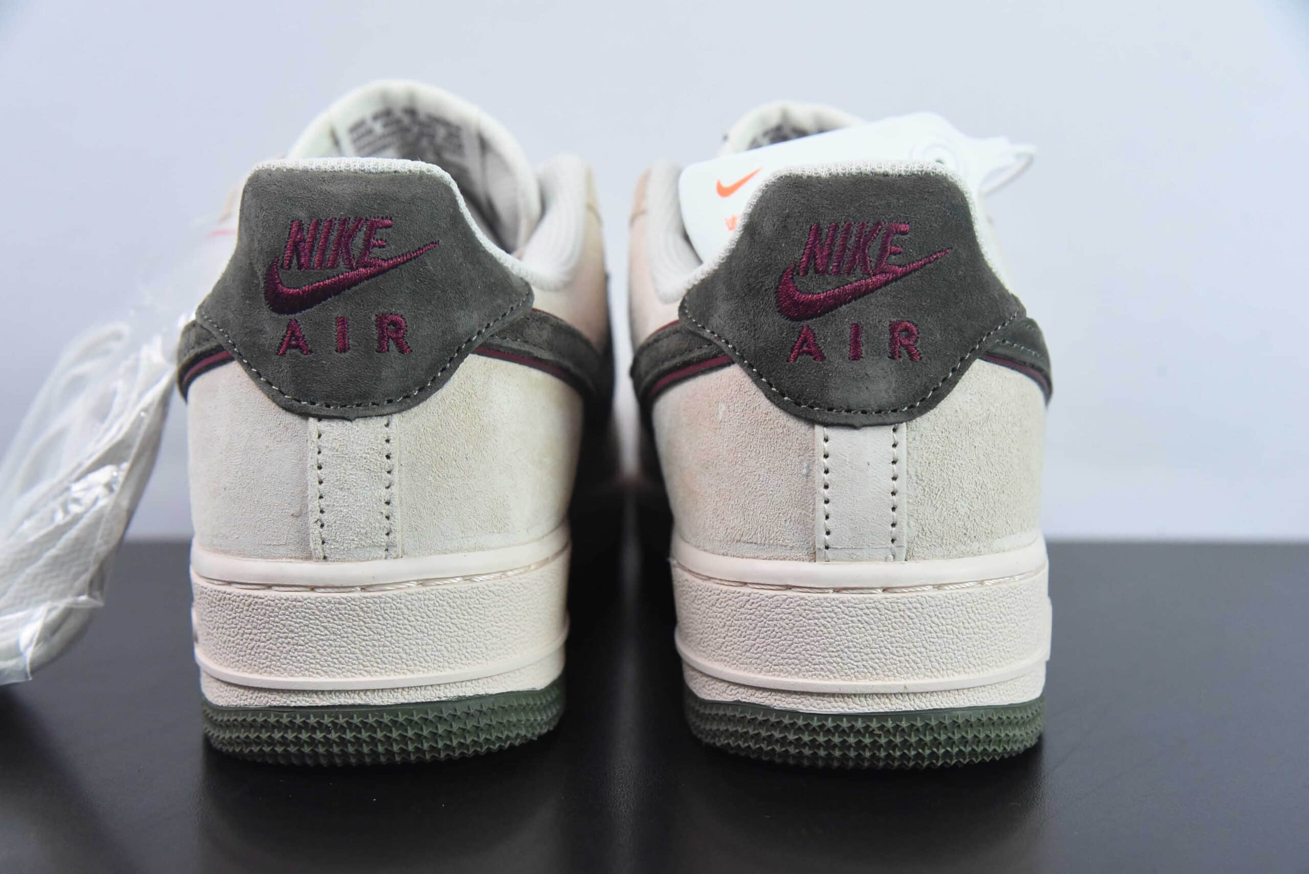 耐克Nike By You Air Force 1‘07 Low Retro SP大友克洋联名麂皮肉粉暗绿佐罗空军一号低帮经典百搭休闲运动板鞋纯原版本 货号：LF8989-111 