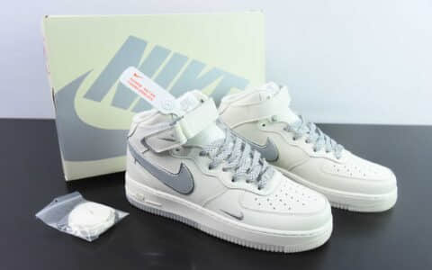 耐克Nike Air Force 1 Mid 07 米银满天星空军一号中帮休闲板鞋纯原版本 货号：XL0236-232