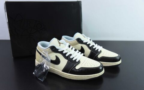 乔丹Air Jordan 1 Low ”Coconut Milk Black“ AJ1 乔1海岛风情低帮文化篮球鞋纯原版本 货号：HQ3437-101