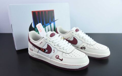 耐克Nike Air Force 1'07 Low Deadpool 漫威系列死侍空军一号低帮休闲运动板鞋纯原版本 货号：FB1839-512