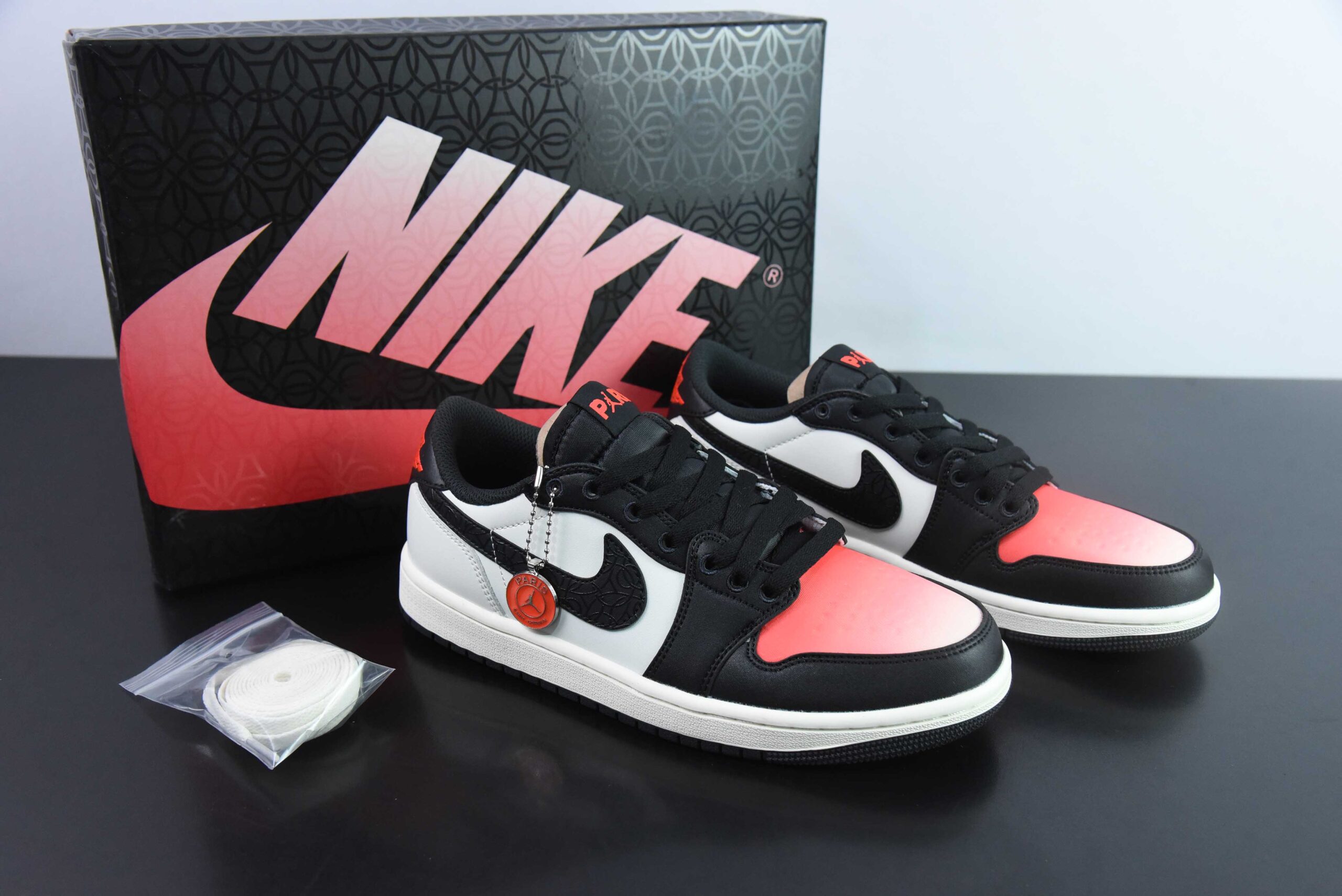 乔丹Air Jordan 1 Low AJ1乔1渐变中国红低帮文化休闲板鞋纯原版本 货号：HF8828-100