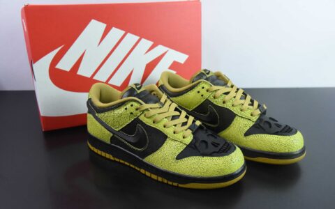 耐克Nike SB Dunk Low万圣节限定黑绿SB低帮休闲滑板鞋纯原版本 货号：HV6103-300