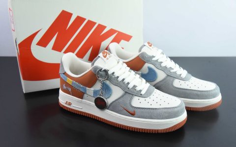 耐克NIke Air Force 1 '07 Low “斯图西联名灰棕飞线”空军一号低帮运动鞋纯原版本 货号：KK1988-025