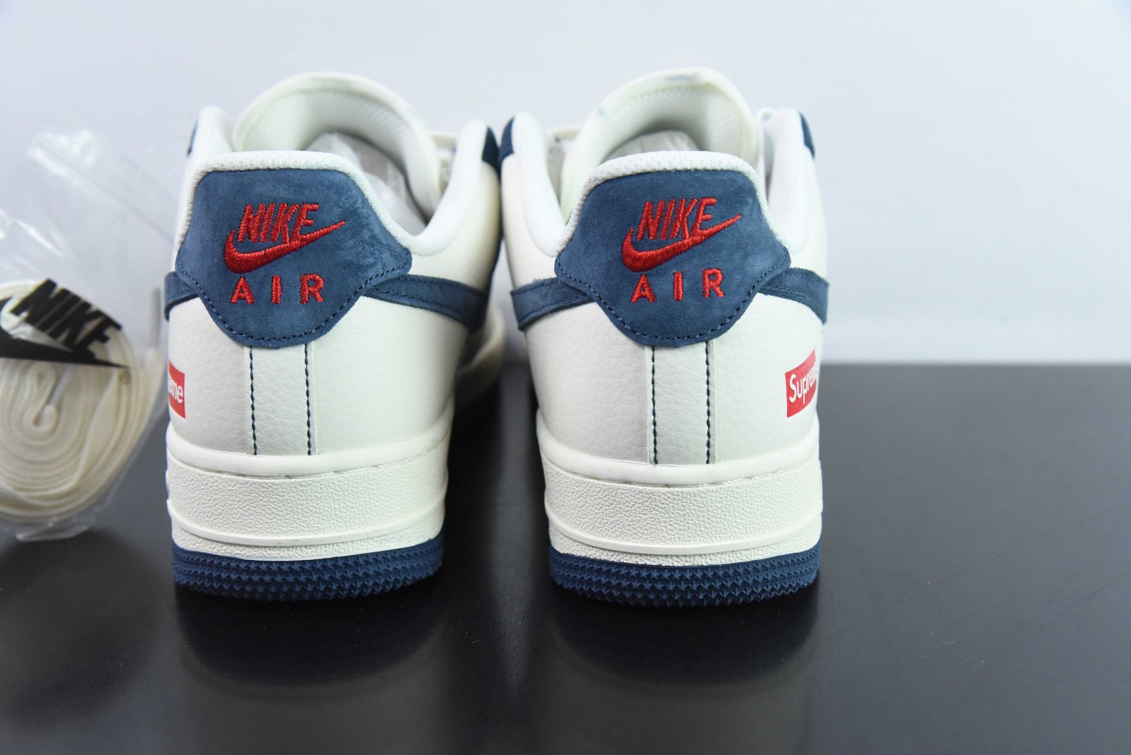 耐克NIke Air Force 1 '07 Low “Supreme联名米蓝翻毛勾”空军一号低帮休闲板鞋纯原版本 货号：XZ3328-669 