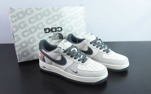 耐克NIke Air Force 1 '07 Low “Supreme北面联名灰黑红标猪八”空军一号低帮休闲板鞋纯原版本 货号：XZ6188-112