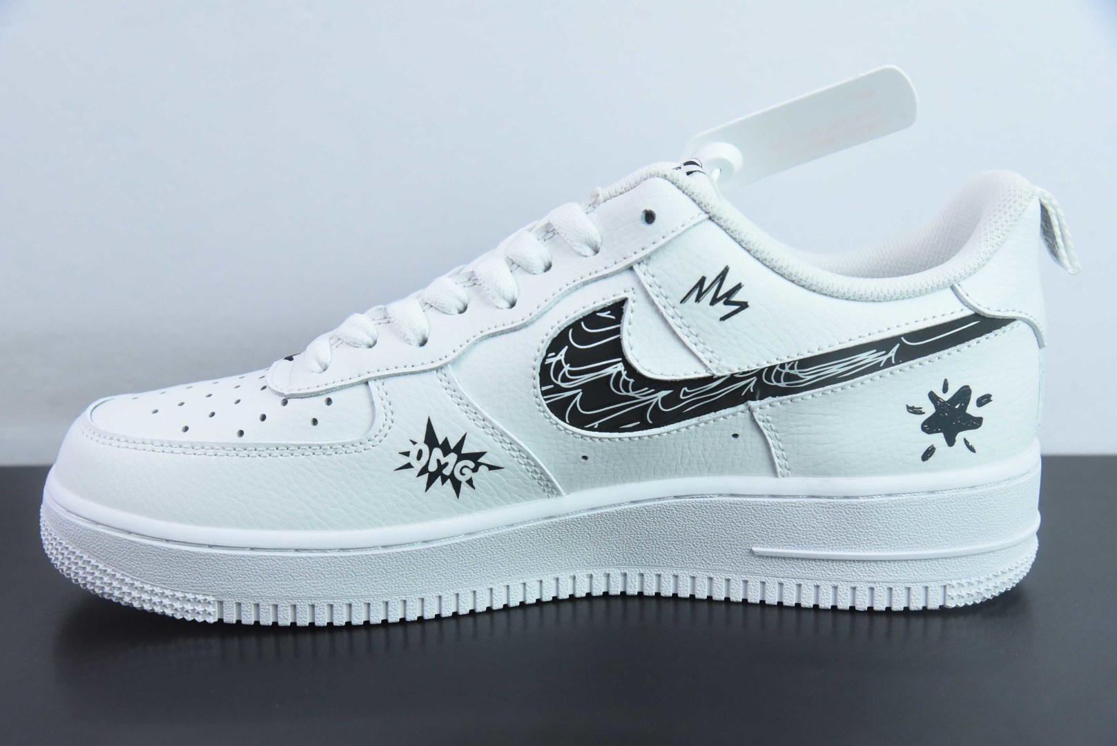 耐克Nike Air Force 1 Low “Nike smiley face” 耐克笑脸涂鸦空军一号低帮休闲运动板鞋纯原版本 货号：FB8971-020