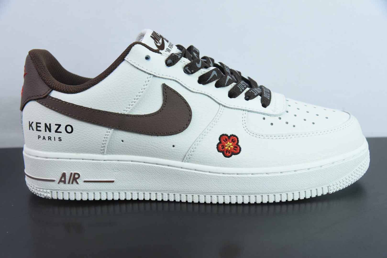 耐克NIke Air Force 1 '07 Low KENZO联名白棕小花空军一号低帮休闲板鞋纯原版本 货号：FC-918833