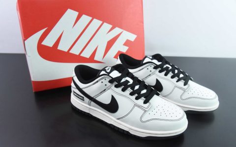 耐克Nike Dunk Low Panda 线条黑白熊猫氧化做旧高街潮流复古SB低帮休闲板鞋纯原版本 货号：DD1391-100