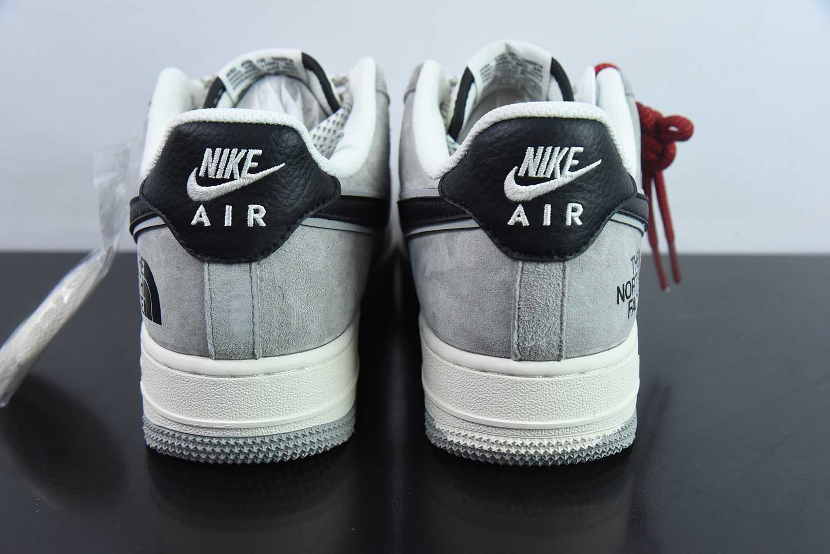 耐克Nike Air Force 1 Low 07 x The North Face北面联名白灰黑小钩满天星空军一号低帮休闲板鞋纯原版本 货号：XZ6188-763 