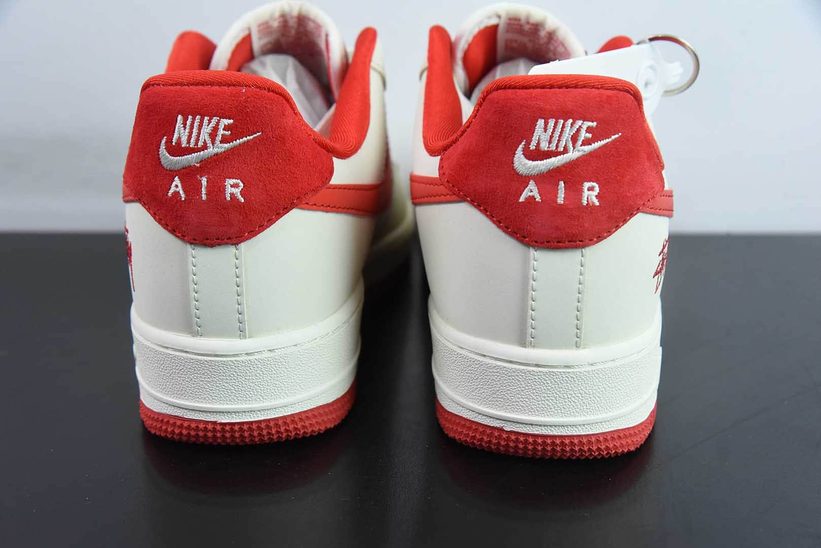 耐克Nike Air Force 1'07 Low 斯图西联名米白深橙空军一号低帮休闲板鞋纯原版本 货号：DF0188-031