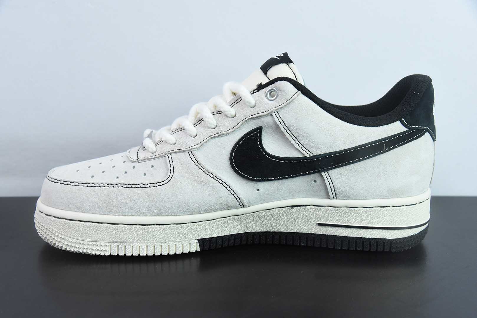 耐克Nike Air Force 1 AF1灰黑SUP小标冠军印花定制版空军一号低帮休闲板鞋纯原版本 货号：SJ6698-021