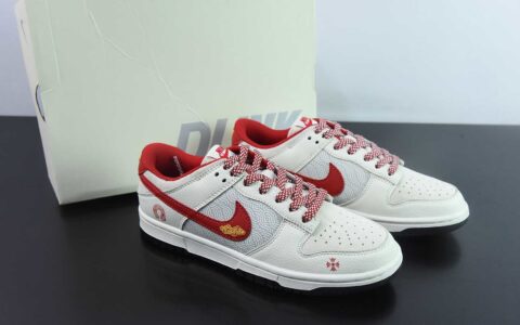 耐克Nike SB Dunk Low 蛇年限定祥云红勾周年高端定制SB低帮休闲板鞋纯原版本 货号：DJ2024-094