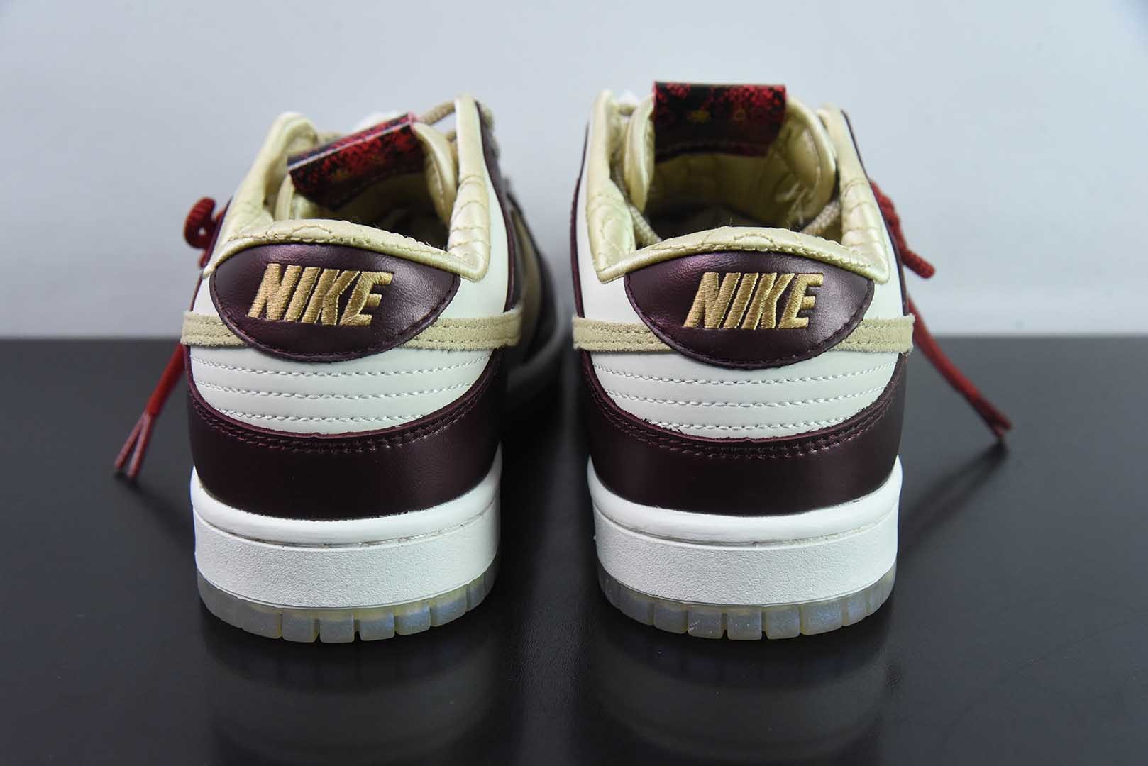 耐克Nike Dunk Low “ Year of the Snake” 蛇年限定白金红白小勾SB休闲低帮板鞋纯原版本 货号：HV5991-171 