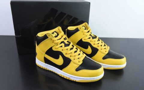 耐克Nike SB Dunk High RetroWu-Tang 武当黑黄蝙蝠高帮SB休闲运动滑板板鞋纯原版本 货号：HJ4320-001