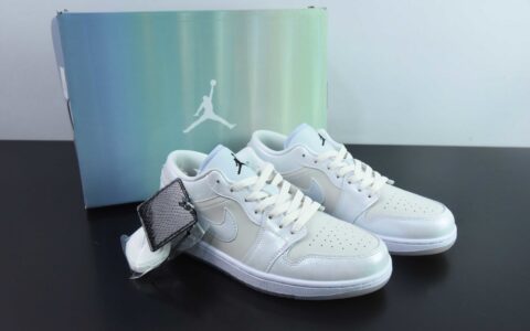 乔丹Air Jordan1 Low AJ1蛇年限定白镭射低帮复古文化篮球鞋纯原版本 货号：HF4080-001