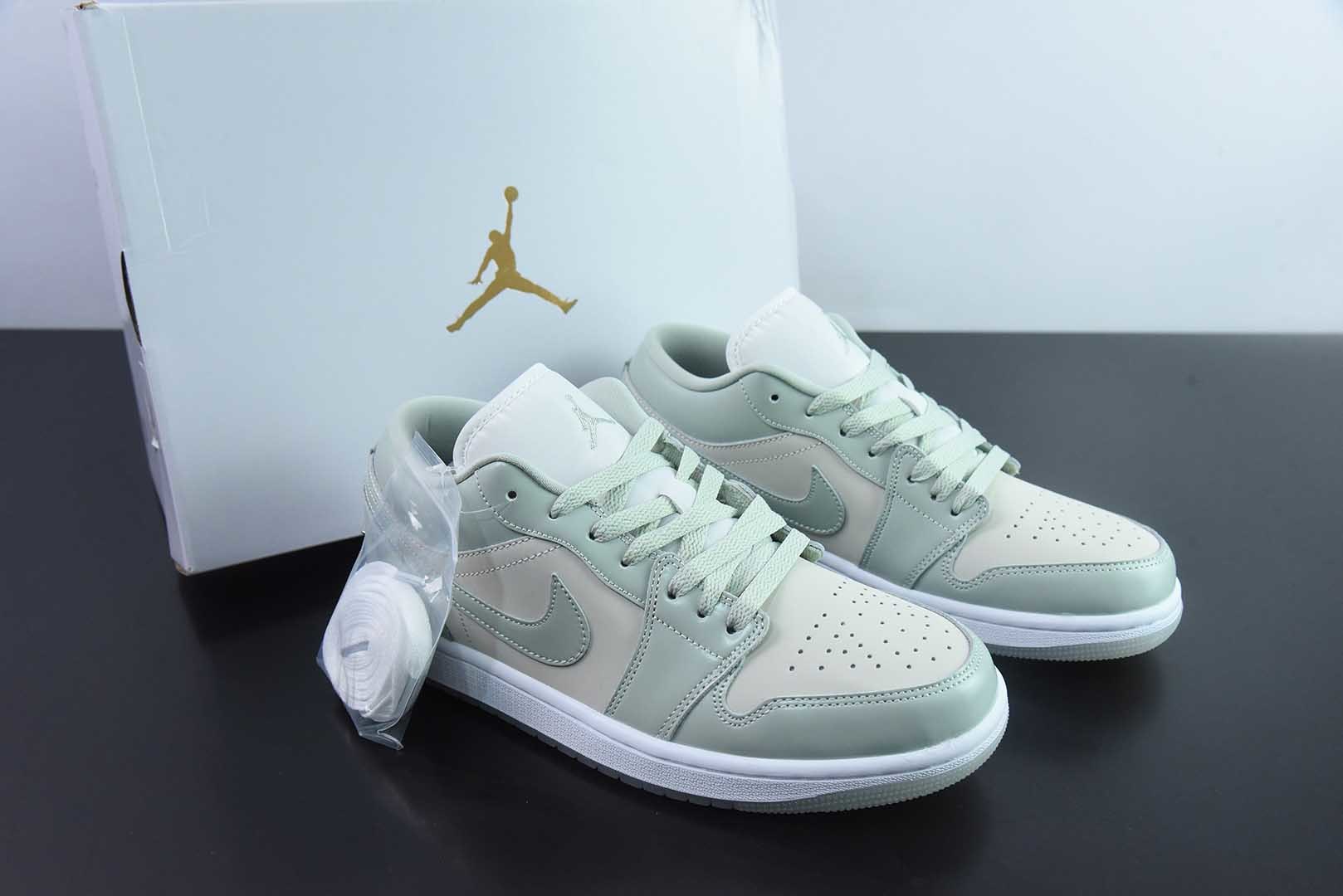 乔丹Air Jordan 1 Low AJ1乔1琥珀绿低帮文化休闲板鞋纯原版本 货号：HF4078-100 