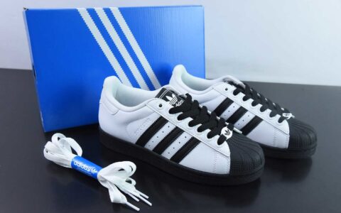 阿迪达斯 Adidas Originals SuperstarⅡ贝壳头二代黑白低帮复古板鞋纯原版本 货号：JI0124