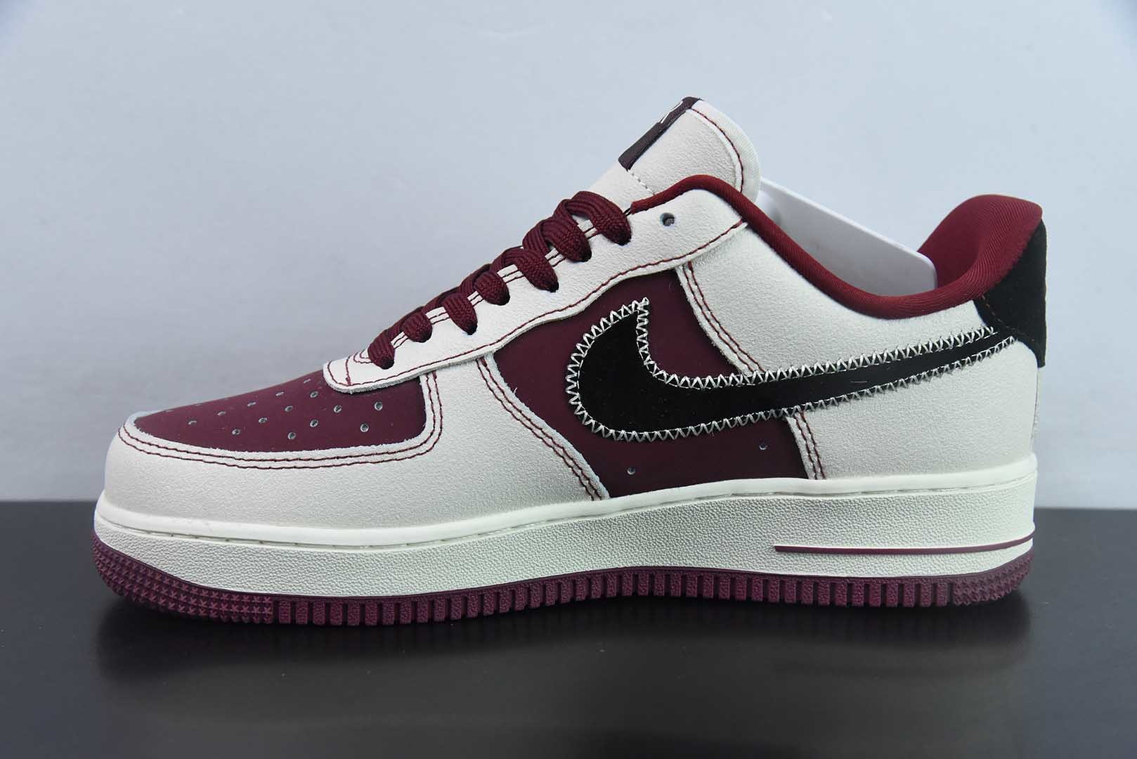 耐克Nike Air Force 1'07 Low 迪奥联名米酒红空军一号低帮休闲板鞋纯原版本 货号：KK1988-046 